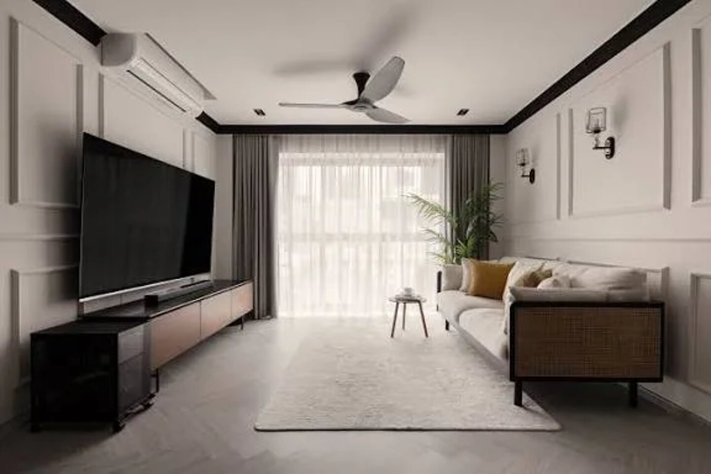 Modern Monochrome Colonial, Aura Design & Co.